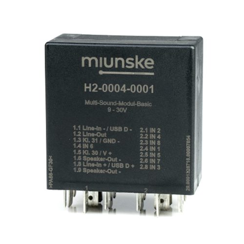 CAN-Multi-Sound-Module Basic 12/24V, configurable with miunske-toolchain, line-out, output for external speaker