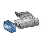 Seal 2,8mm, female holder, 2-polig