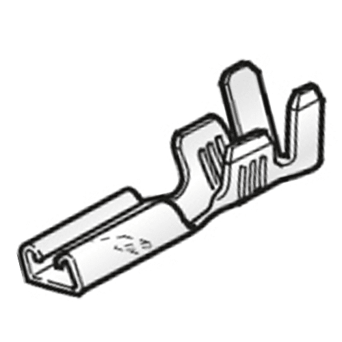 Flachsteckhülse FASTON, 0,5-1mm², mit Rastnase