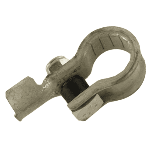 Battery Clamp "-", cast brass tin plated, crimp connection for 10-20mm²