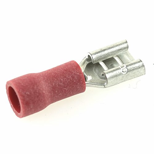 flat push-on receptacle 4.7x0.8mm, insulated shaft, 0.25-1mm², red