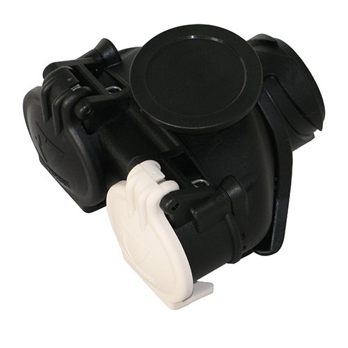 "UK" short adapter, from vehicle(13P/12V) to trailer (2x 7P/12V)