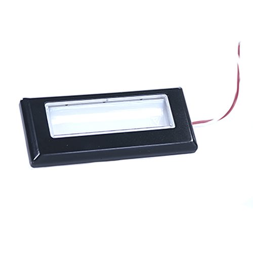 LED Step Marking Lamp 90mmx38mmx8mm, black, 12V, 6 LEDs red