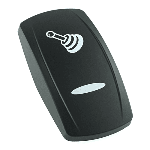 Wippe Contura V, schwarz, Symbol "Joystick", schmale Linse, gelasert