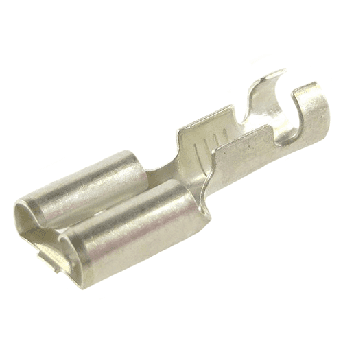 Flachsteckhülse 6,3mm, DIN 46340, 1,5-2,5mm², mit Rastnase