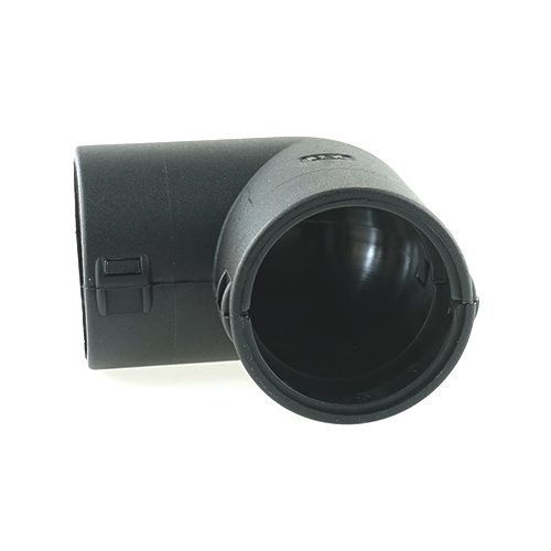 Wellrohr-Verbinder NW 29-29, 90°-Winkel, schwarz