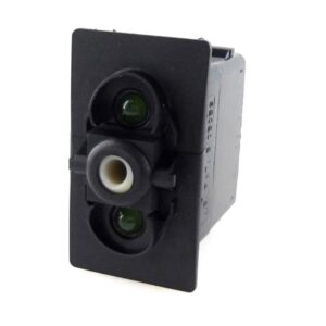 on-off Schalter, 12V/20A, für Contura II,III,IV,V, LED 1 grün hell, LED 2 grün hell