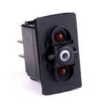 on-off Schalter, 12V/20A, für Contura II,III,IV,V, LED 1 rot, LED 2 rot, mit Flächendichtung
