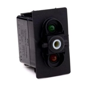 on>off<on Taster, 24V/15A, für Contura II, III, IV, V, LED 1 grün hell, LED 2 gelb