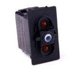on-on Doppelschalter, 12V/20A,  für Contura II,III,IV,V, LED 1 gelb, LED 2 gelb