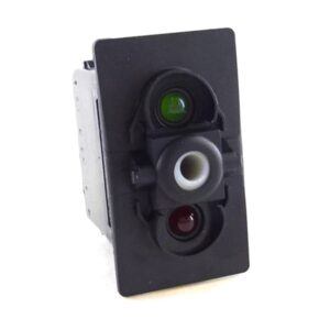on-off-on Doppelschalter, 24V/15A, für Contura II,III,IV,V, LED 1 grün hell, LED 2 rot hell