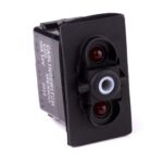 on-off-on Doppelschalter, 12V/20A, für Contura II,III,IV,V, LED 1 rot, LED 2 rot, mit Flächendichtung