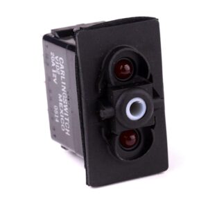 on-off-on Doppelschalter, 12V/20A, für Contura II,III,IV,V, LED 1 rot, LED 2 rot, mit Flächendichtung