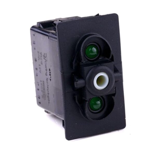 on>off<on Doppeltaster, 12V/20A, für Contura II,III,IV,V, LED 1 grün hell, LED 2 grün hell