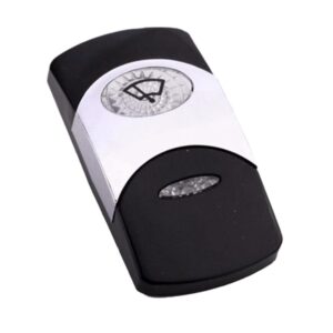 Actuator Contura VI, black, bright chrome plated, high insert, oval lens and bar lens clear, symbol "windshield wiper"