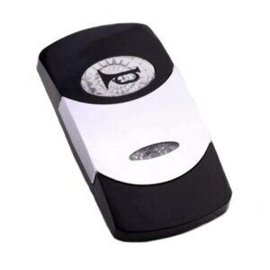 Actuator Contura VI, black, bright chrome plated, low insert, oval lens and bar lens clear, symbol "horn"