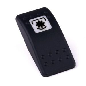 Wippe Contura II, schwarz, quadratische Linse weiß, Symbol "power take off"