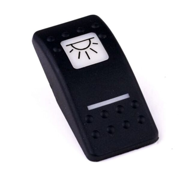 Actuator Contura II, black, square lens and bar lens white, symbol "interior light"