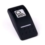 Actuator Contura II, black, square lens and bar lens white, symbol “work lamp”