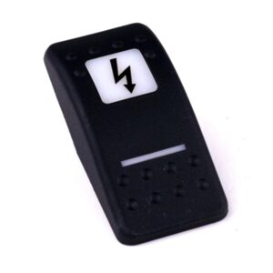 Wippe Contura II, schwarz, quadratische und schmale Linse weiß, Symbol "Blitz"