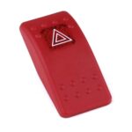 Wippe Contura II, rot, quadratische Linse rot, Symbol „Warnblinken“