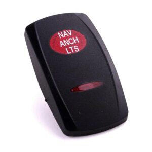 Wippe Contura V, schwarz, ovale und schmale Linse rot, Symbol "NAV ANCH LTS"