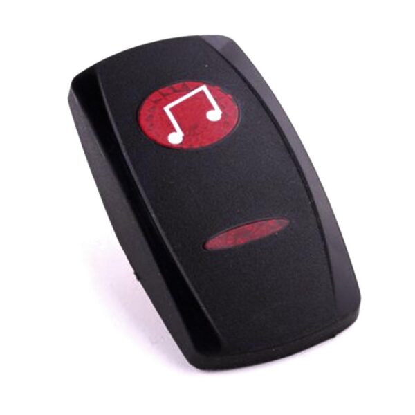 Actuator Contura V, black, oval lens and bar lens red, symbol "music"