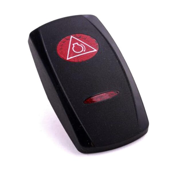 Actuator Contura V, black, oval lens and bar lens red, symbol "emergency start"