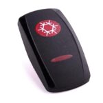 Wippe Contura V, schwarz, ovale und schmale Linse rot, Symbol „Klimaanlage“