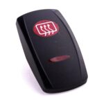 Actuator Contura V, black, oval and bar lens red, symbol “rear defogger”