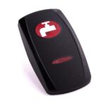Wippe Contura V, schwarz, ovale und schmale Linse rot, Symbol „Wasserhahn“