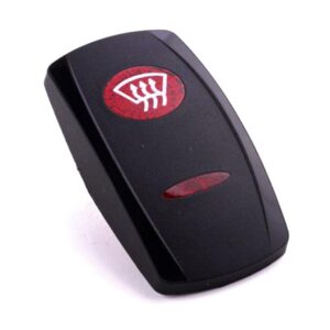 Wippe Contura V, schwarz, ovale und schmale Linse rot, Symbol "Frontscheibenheizung"
