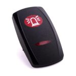 Actuator Contura V, black, oval and bar lens red, symbol “rotary beacon”