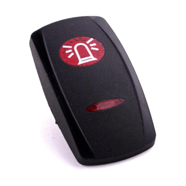 Actuator Contura V, black, oval and bar lens red, symbol "rotary beacon"