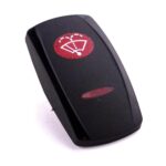 Actuator Contura V, black, oval and bar lens red, symbol “windschield wiper/washer”