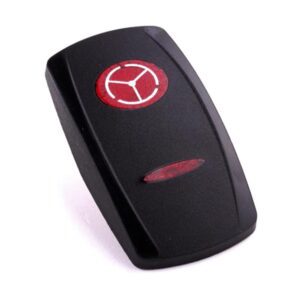Wippe Contura V, schwarz, ovale und schmale Linse rot, Symbol "Zusatzlenkung"