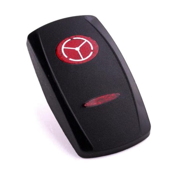 Wippe Contura V, schwarz, ovale und schmale Linse rot, Symbol "Zusatzlenkung"