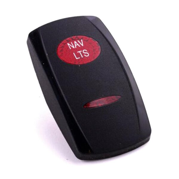 Wippe Contura V, schwarz, ovale und schmale Linse rot, Symbol "NAV LTS"