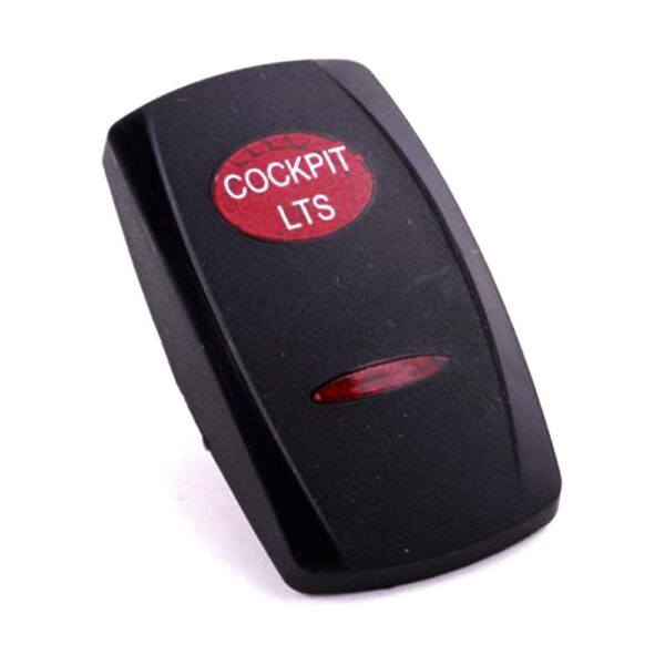 Actuator Contura V, black, oval and bar lens red, symbol "cockpit lights"