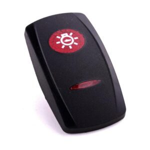 Wippe Contura V, schwarz, ovale und schmale Linse rot, Symbol "running lights"