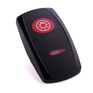 Wippe Contura V, schwarz, ovale und schmale Linse rot, Symbol "Licht"