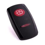 Wippe Contura V, schwarz, ovale und schmale Linse rot, Symbol „Scheibenwaschanlage vorn“