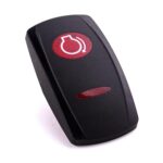 Wippe Contura V, schwarz, ovale und schmale Linse rot, Symbol „Motorstart“