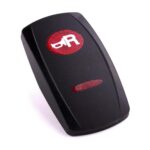 Wippe Contura V, schwarz, ovale und schmale Linse rot, Symbol „Rückfahrwarner“