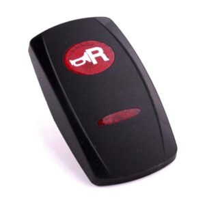 Wippe Contura V, schwarz, ovale und schmale Linse rot, Symbol "Rückfahrwarner"