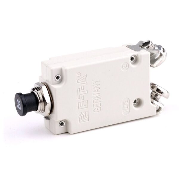 High Performance Thermal Circuit Breaker 28VDC/115VAC, 35A, threadneck panel mounting, water protected