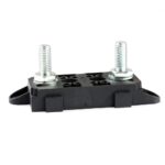 Universal Fuse Holder, M10, 61mm, with brackets, flat nuts