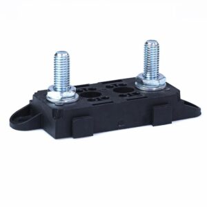 Universal Fuse Holder, M10, 61mm, with bracket, with flat nuts, sealed