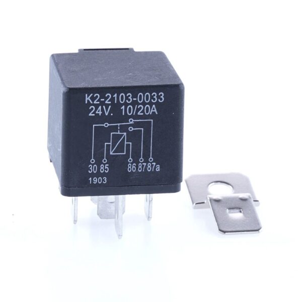 Mini-Relais 24V, 10/20A, Wechsler