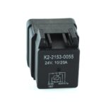 Mini-Relais 24V, 10/20A, Wechsler, mit Widerstand, mit Lasche, wasserdicht mit Relaissockel